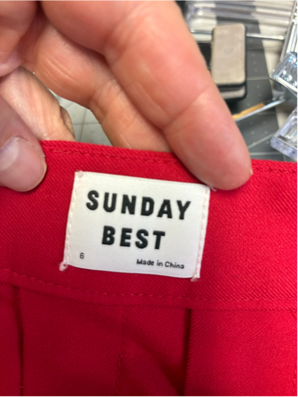 Sunday Best Aritzia Pleated Mini Skirt in Red Size 6 - Picture 6 of 7